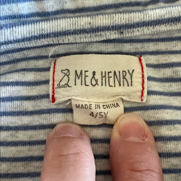 Meadow Rue Blue Striped Collared Top - Picture 3 of 4